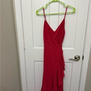 Lulu's Red Wrap Dress
